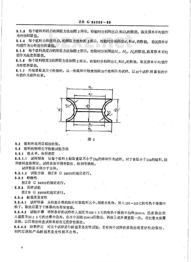 HG/T 3212-1989 耐酸陶瓷矩鞍形填料技术条件