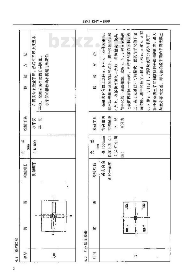 JB/T 4247-1999 翻台震实式造型机 精度