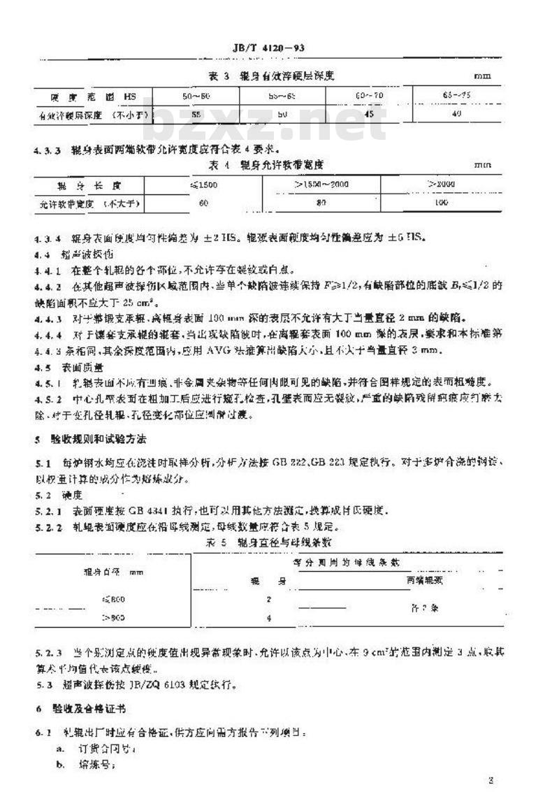 JB/T 4120-1993 大型锻造合金钢支承辊