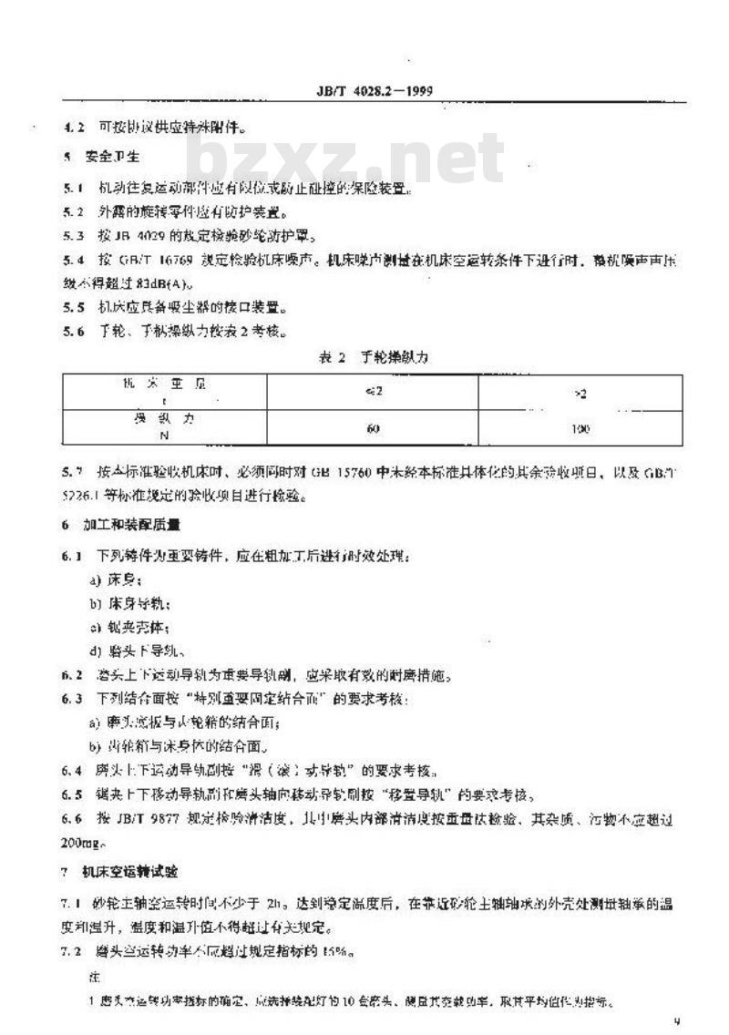 JB/T 4028.2-1999 圆锯片刃磨床 技术条件