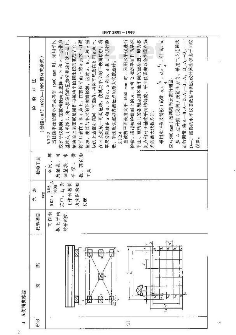 JB/T 3881-1999 闭式双动拉伸压力机 精度