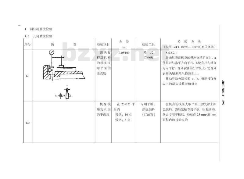 JB/T 3861.2-1999 制钉机 精度