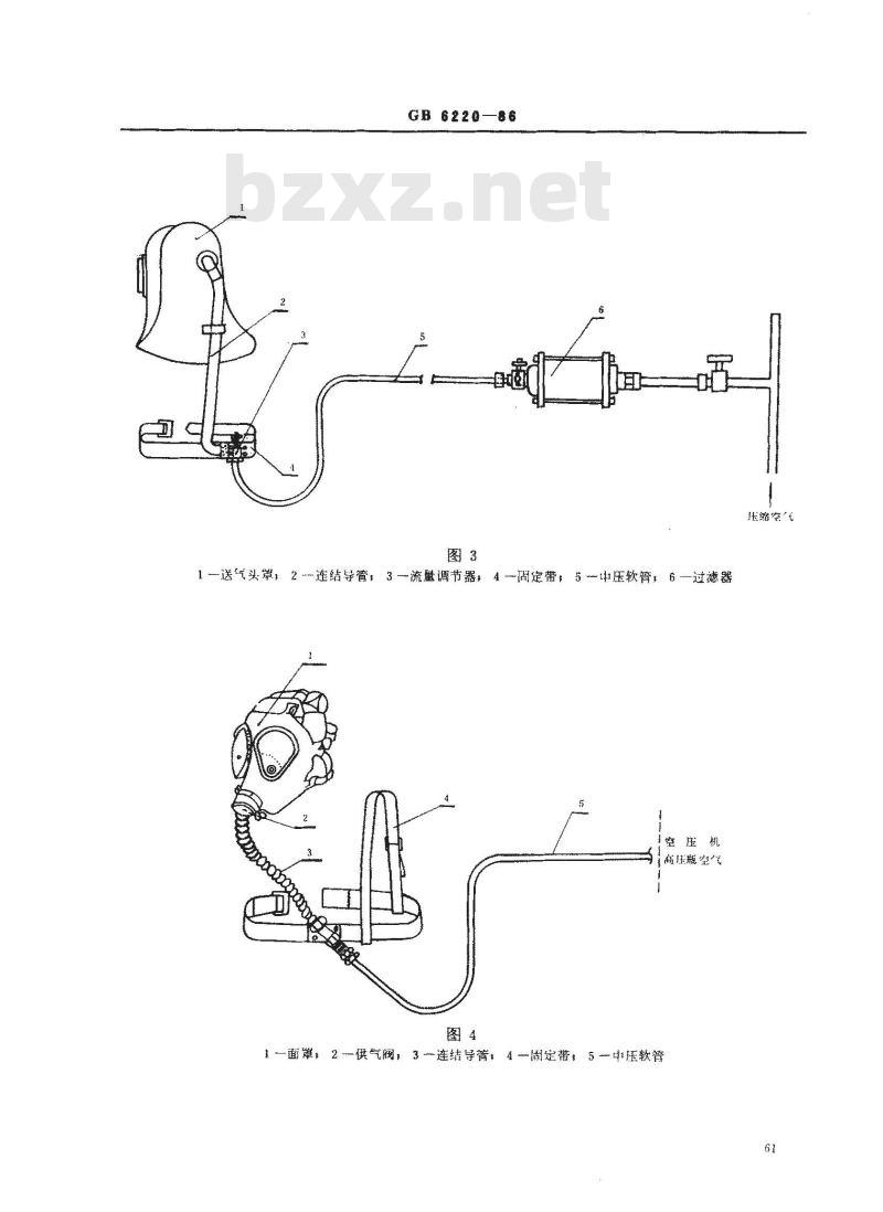 GB 6220-1986 长管面具
