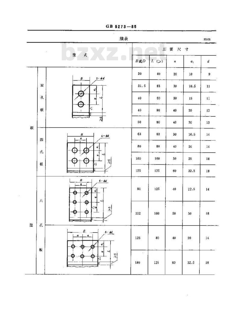 GB/T 5273-1985 变压器、高压电器和套管的接线端子