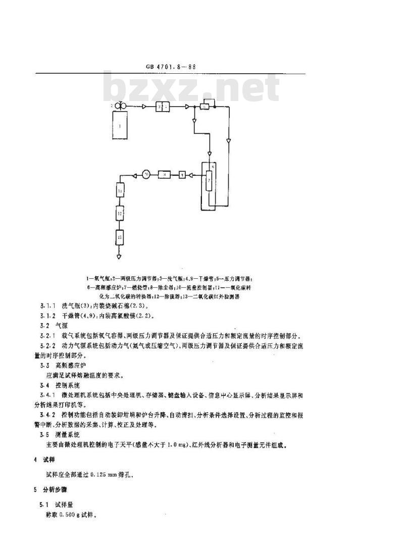 GB/T 4701.8-1988 钛铁化学分析方法 红外线吸收法测定碳量