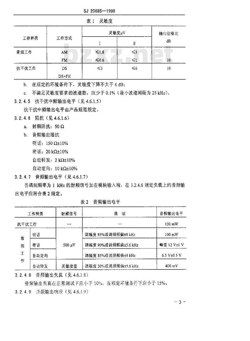 SJ 20685-1998 机载通信抗干扰电台接收信道模块通用规范