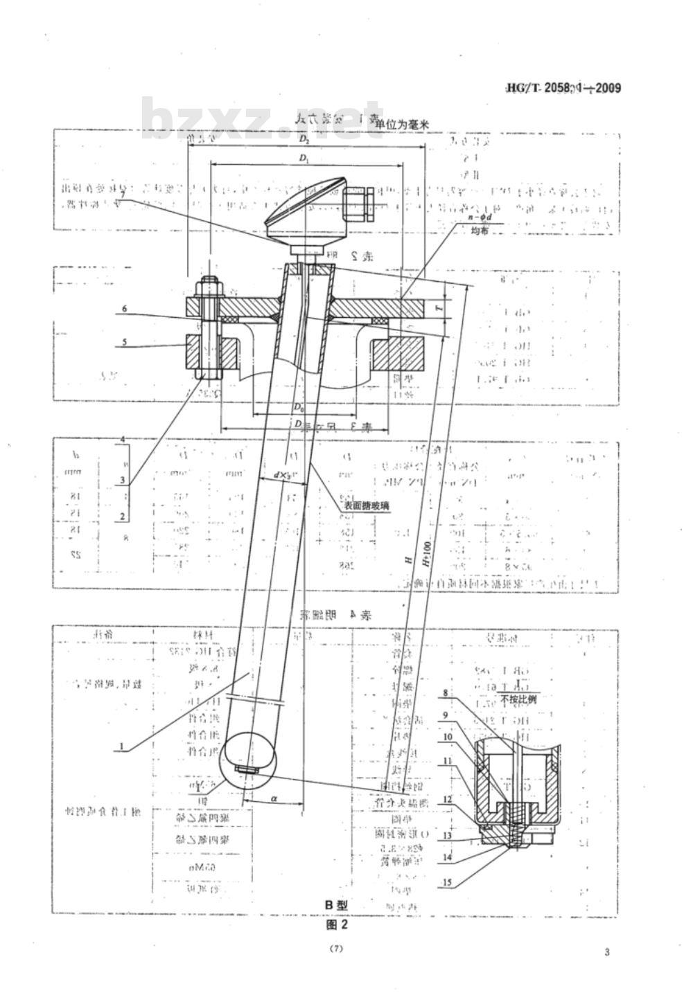 HG/T 2058.1-2009 搪玻璃温度计套