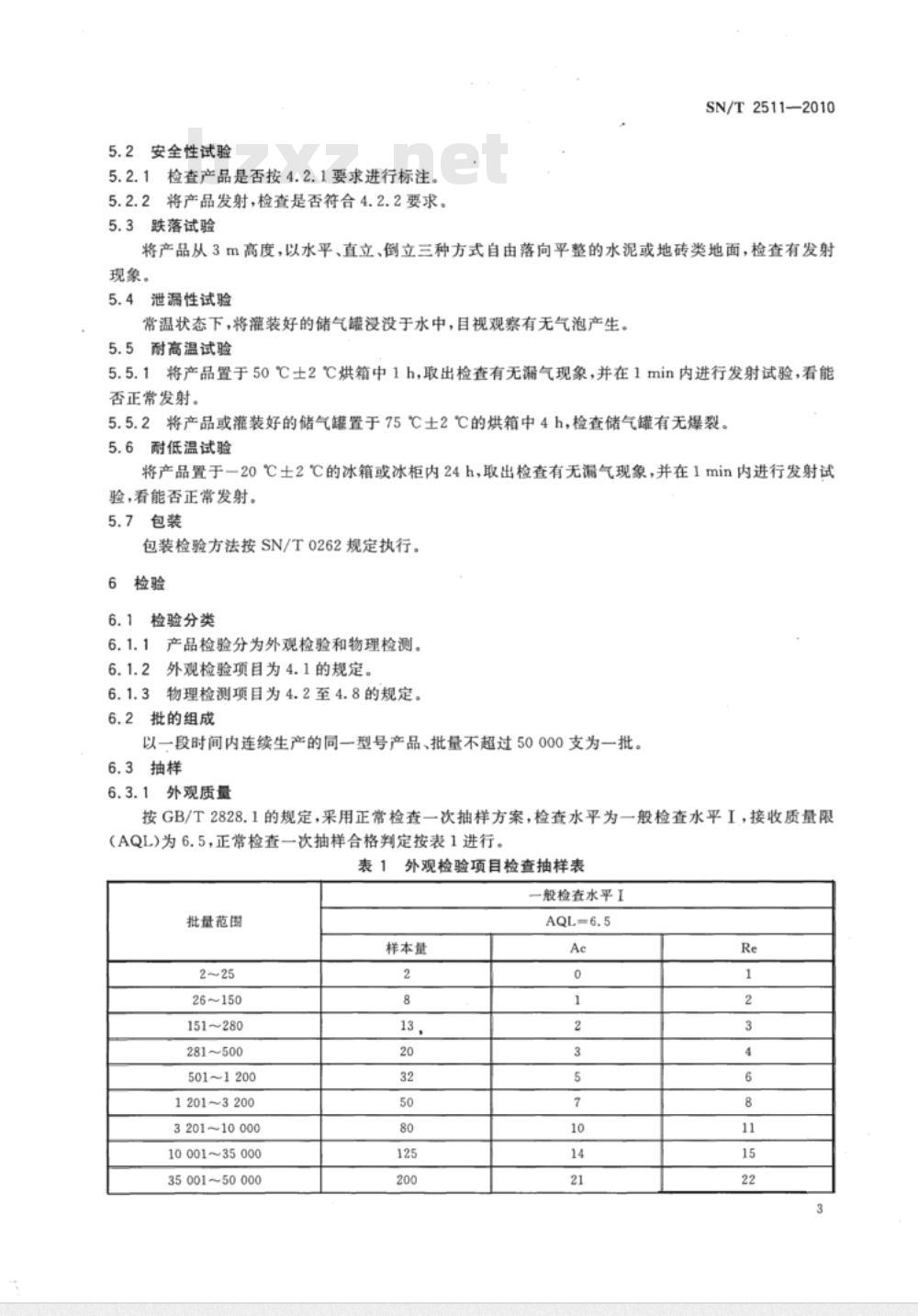 SN/T 2511-2010 出口礼宾花检验规程