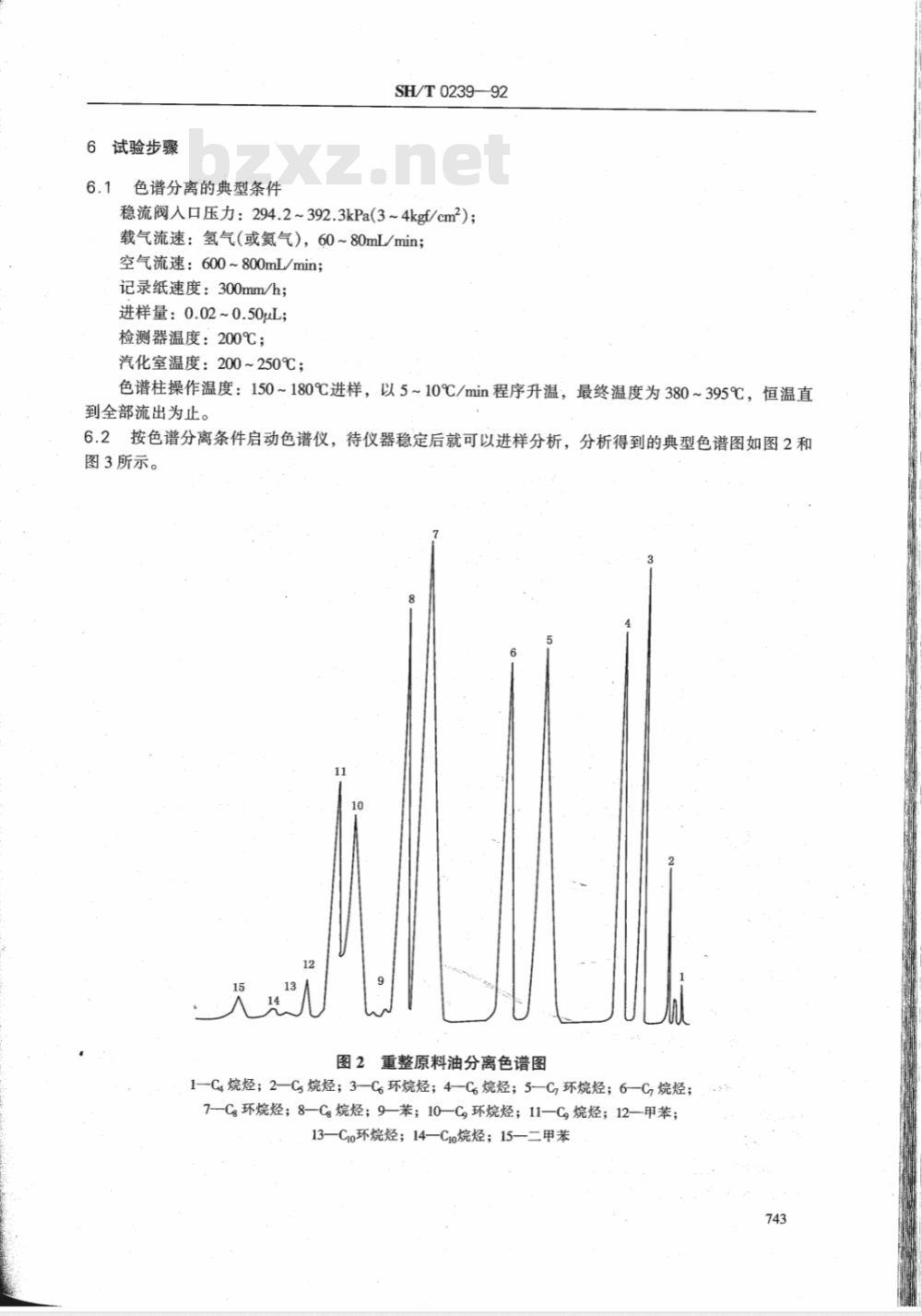 SH/T 0239-1992 重整原料油及其生成油中C6—C9烷烃、环烷烃、芳烃含量测定法(薄层填充柱色谱法)
