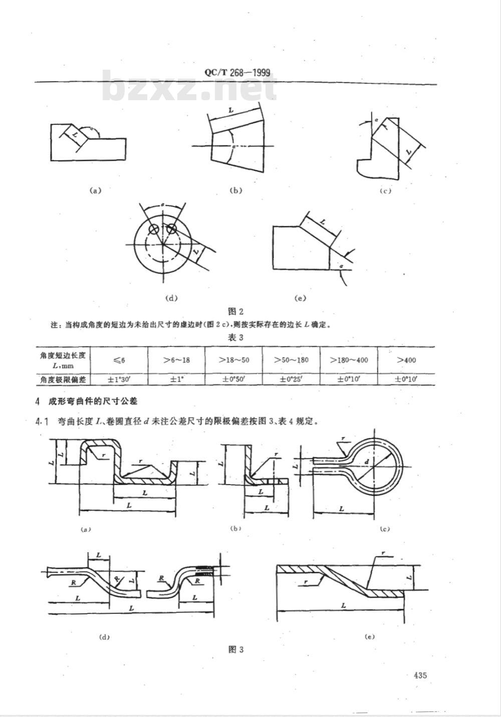 QC/T 268-1999 汽车冷冲压加工零件未注公差尺寸的极限偏差