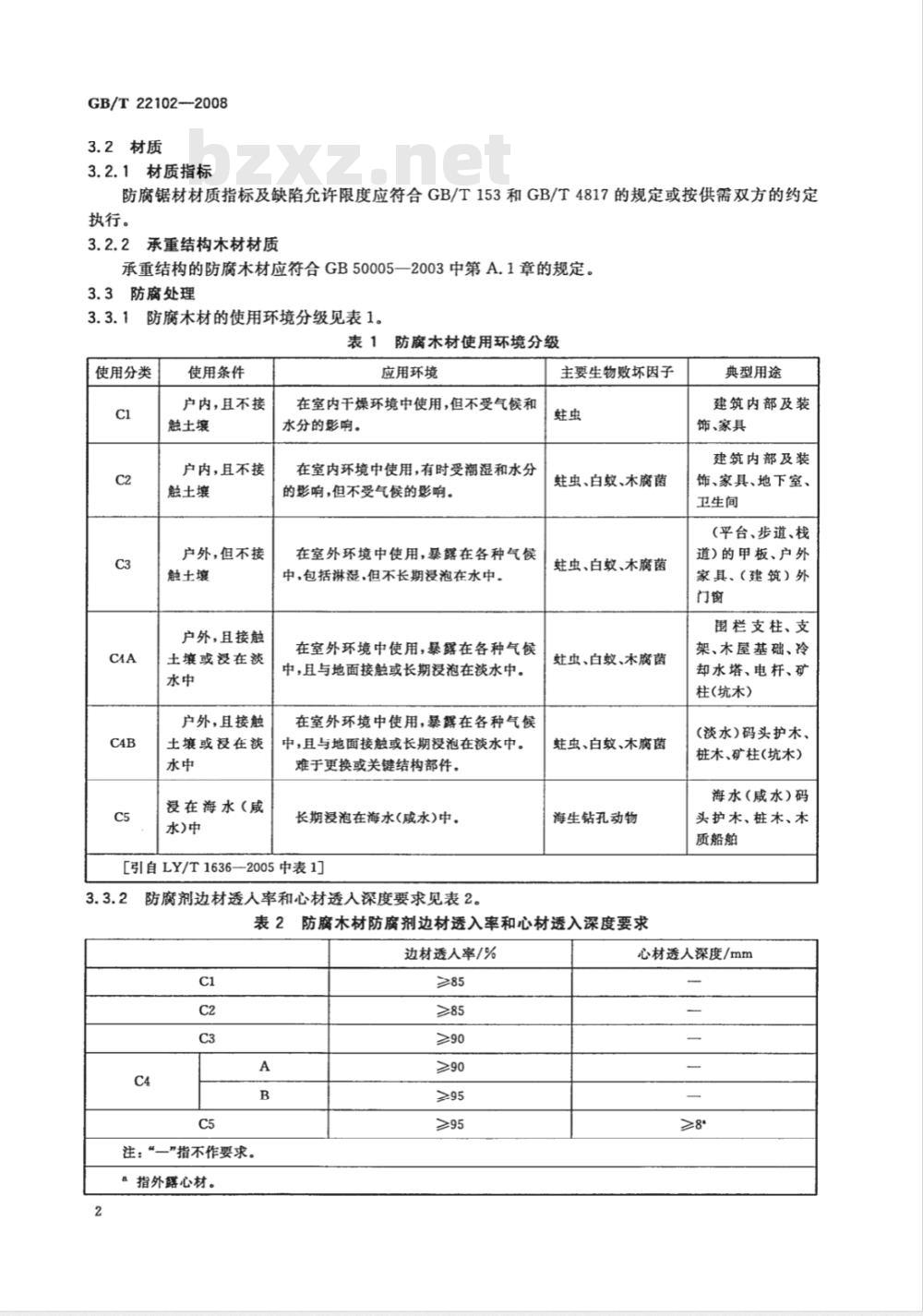 GB/T 22102-2008 防腐木材