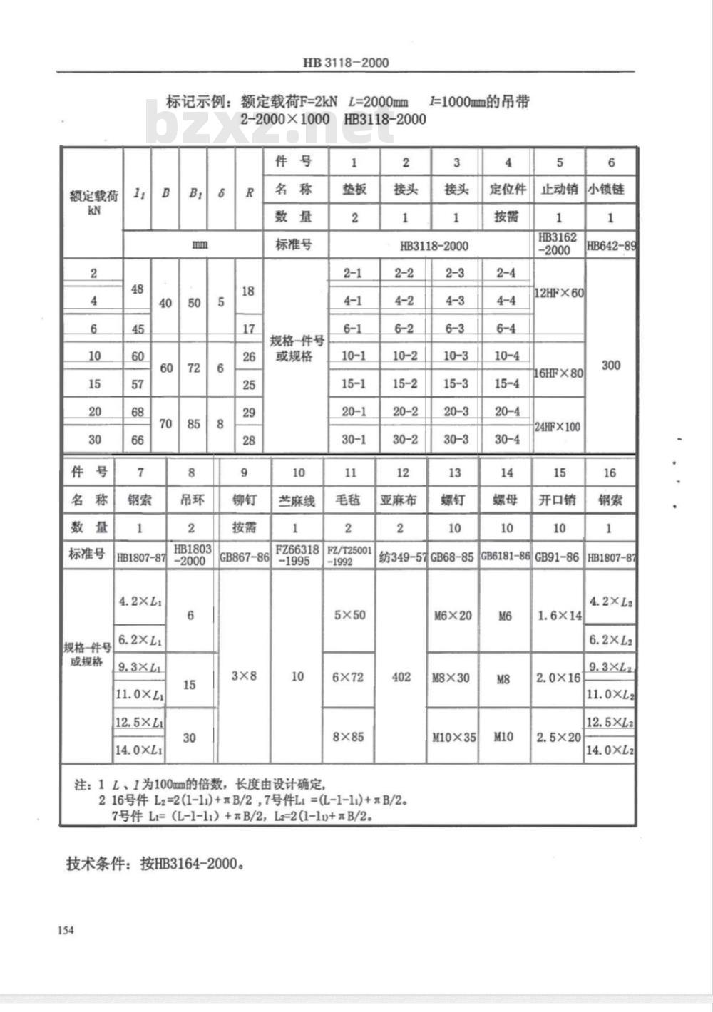 HB 3118-2000 吊带