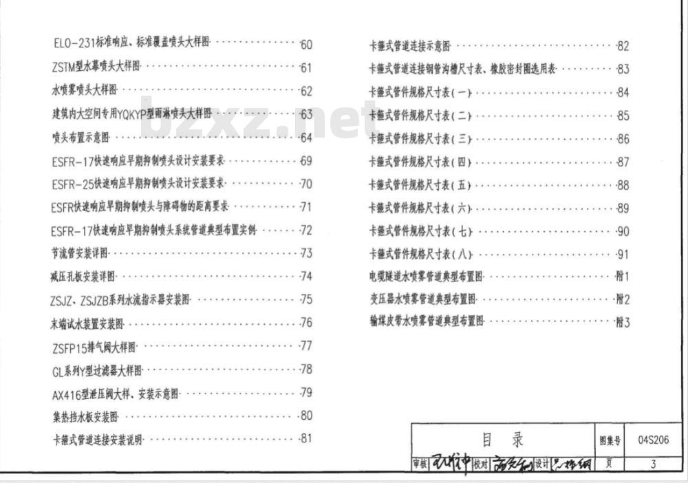 04S206 自动喷水与水喷雾灭火设施安装