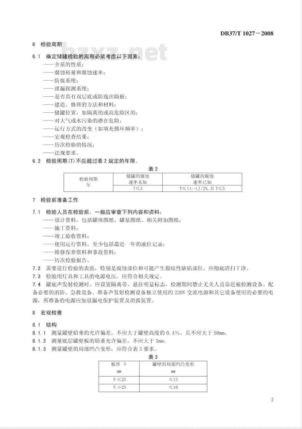 DB37/T 1027-2008 立式金属储油罐在线检验规程