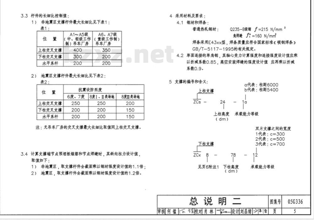 05G336 柱间支撑