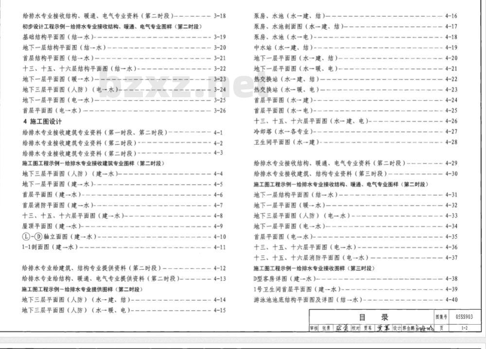05SS903 民用建筑工程互提资料深度及图样（给水排水专业）