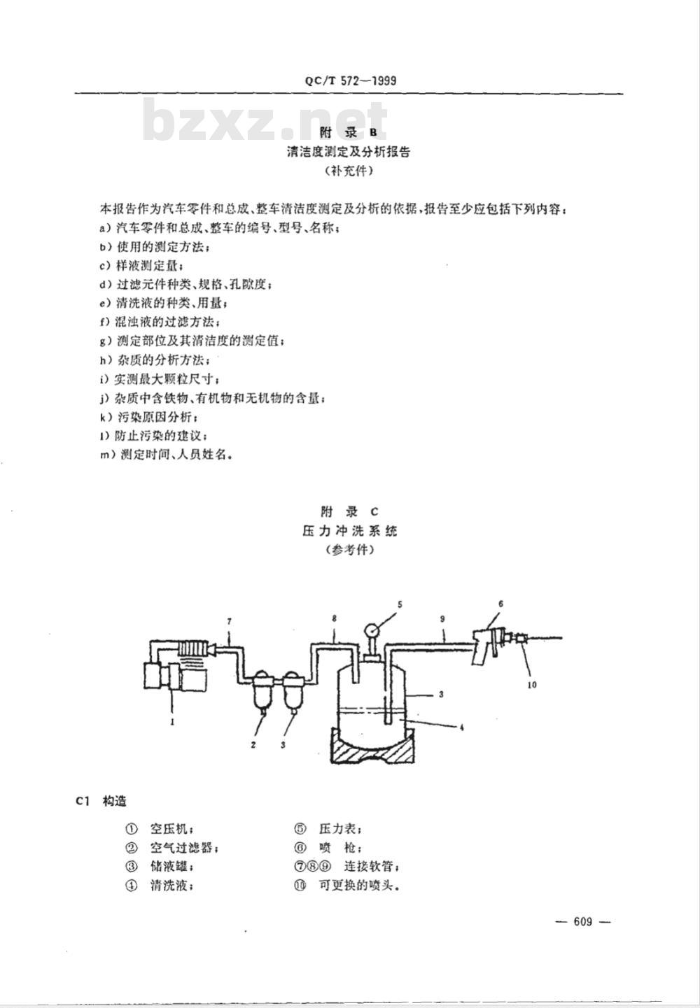 QC/T 572-1999 汽车清洁度工作导则 测定方法
