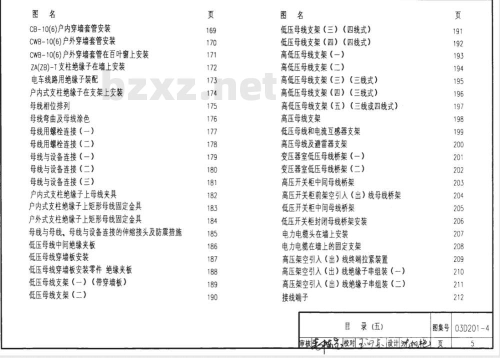 03D201-4 10/0.4kV变压器室布置及变配电所常用设备构件安装