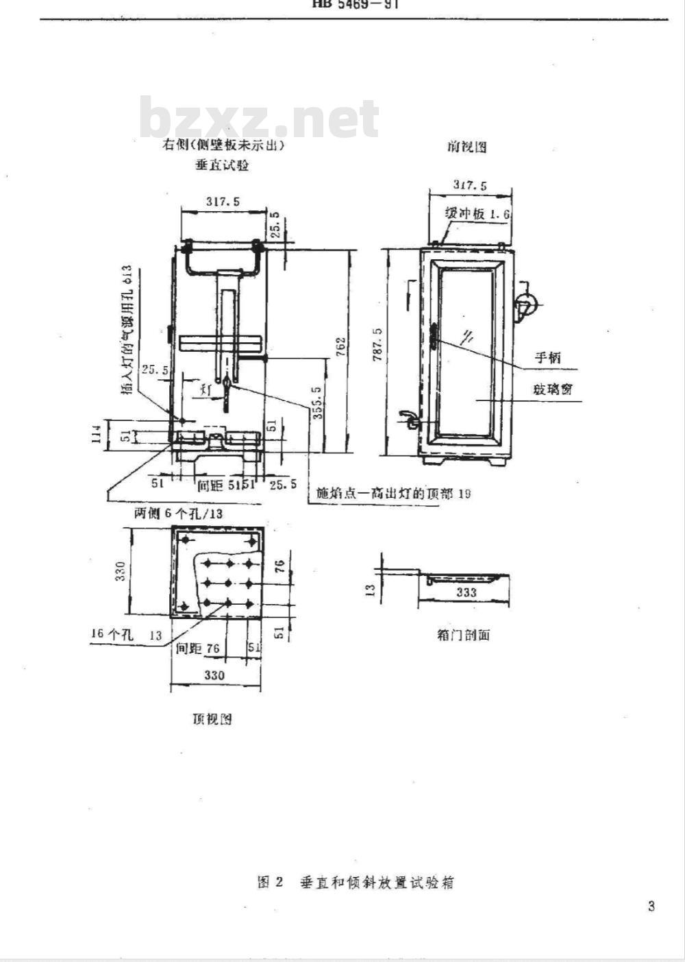 HB 5469-1991 民用飞机机舱内部非金属材料燃烧试验方法