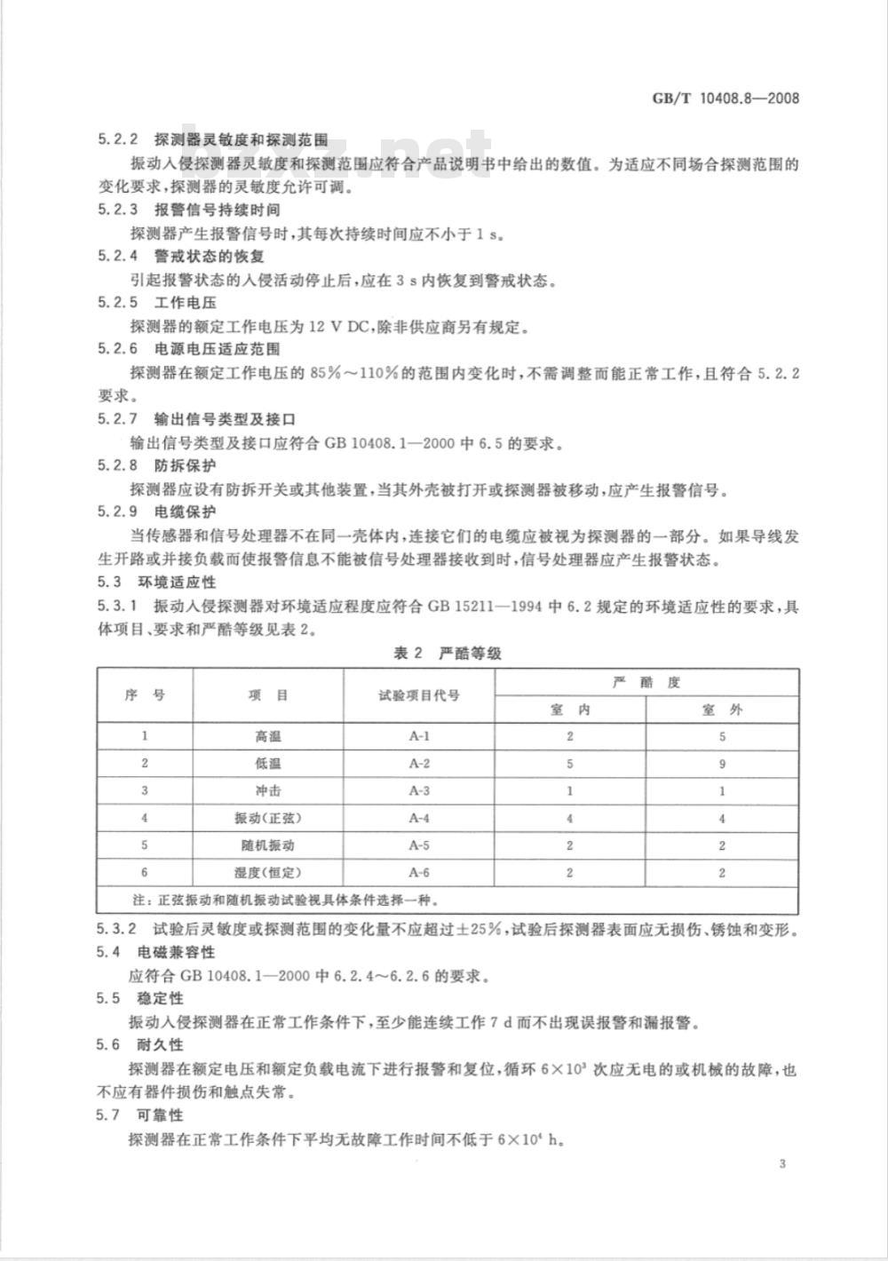 GB/T 10408.8-2008 振动入侵探测器