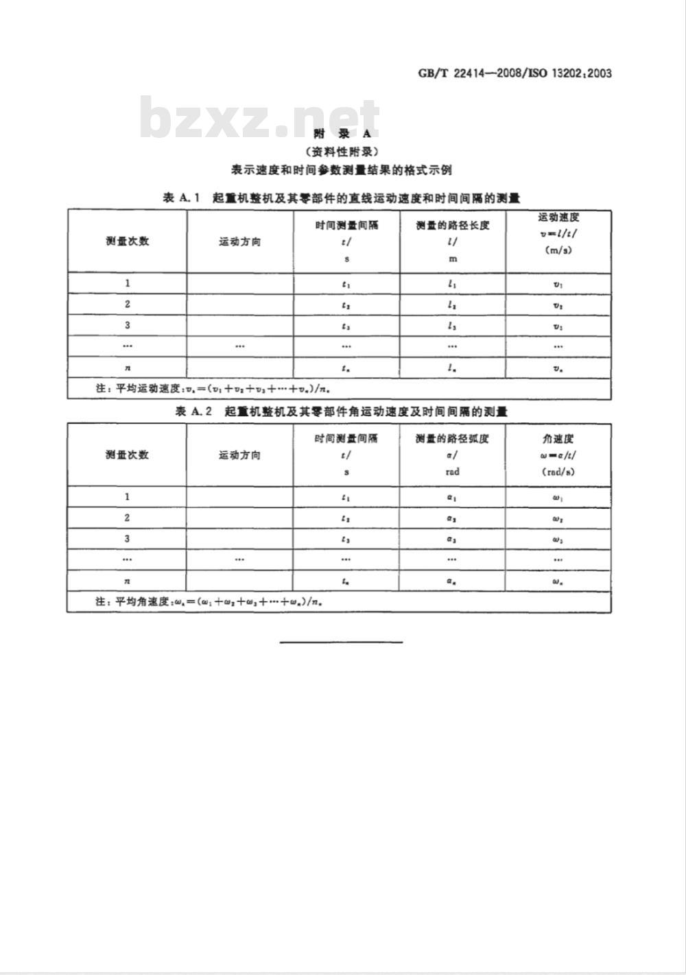 GB/T 22414-2008 起重机 速度和时间参数的测量