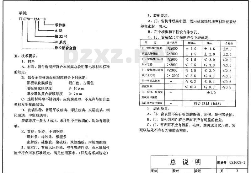 02J603-1 铝合金门窗