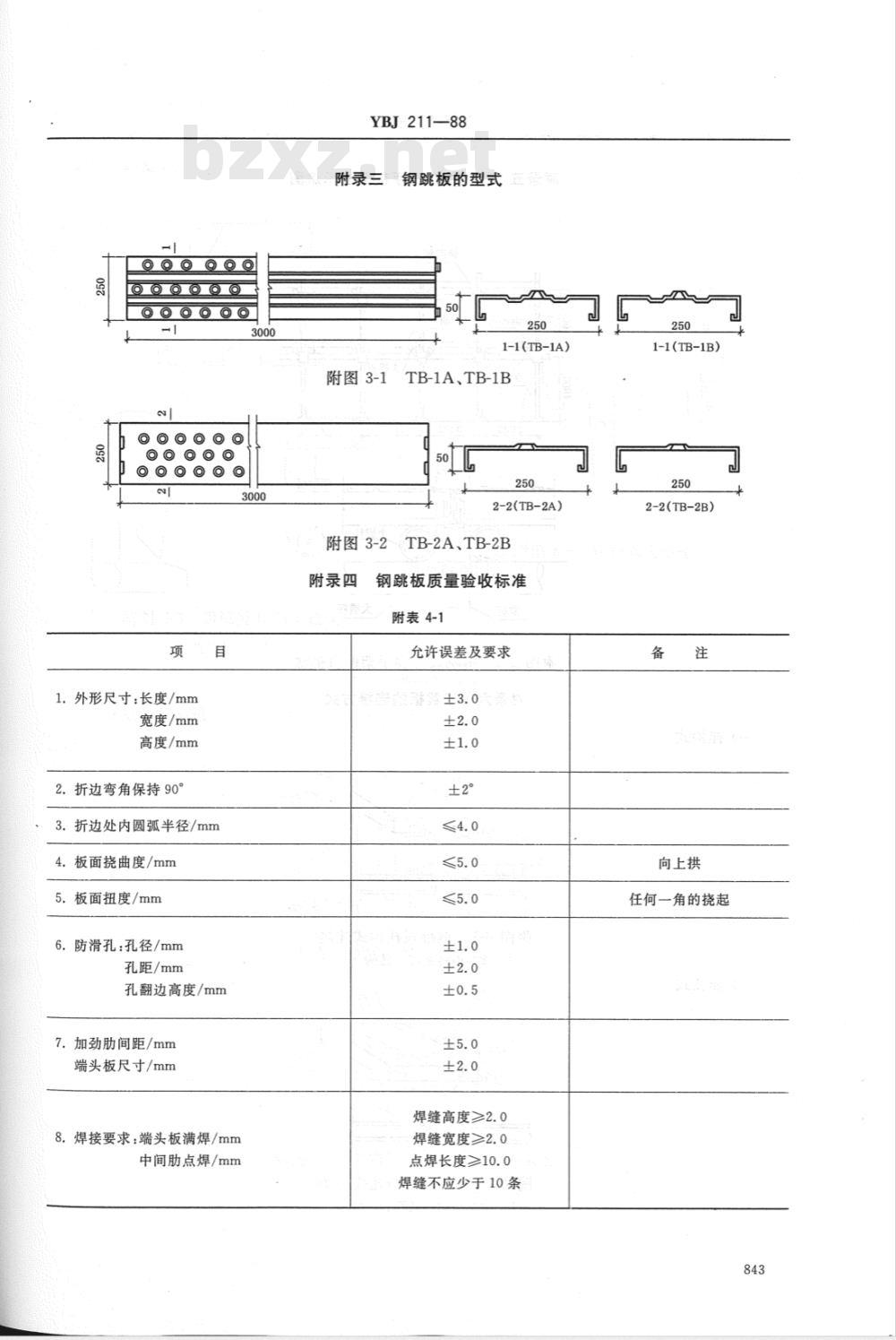 YBJ 211-1988 定型钢跳板技术规程