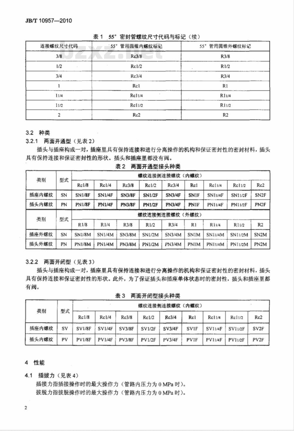 JB/T 10957-2010 内燃机用快速接头