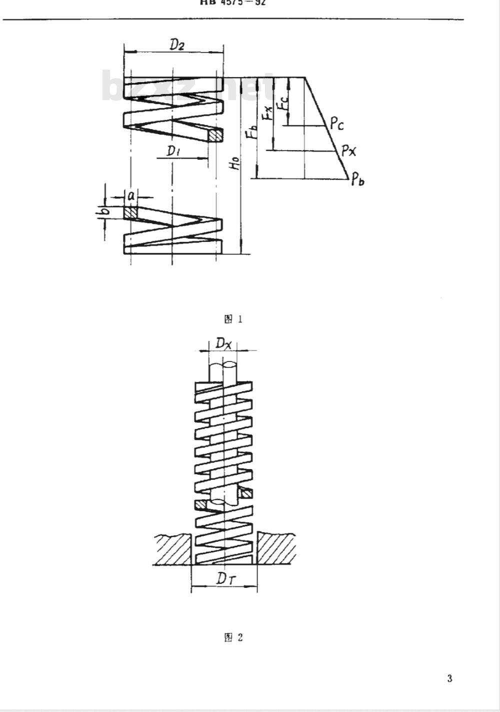 HB 4575-1992 模具用矩形截面圆柱螺旋压缩弹簧