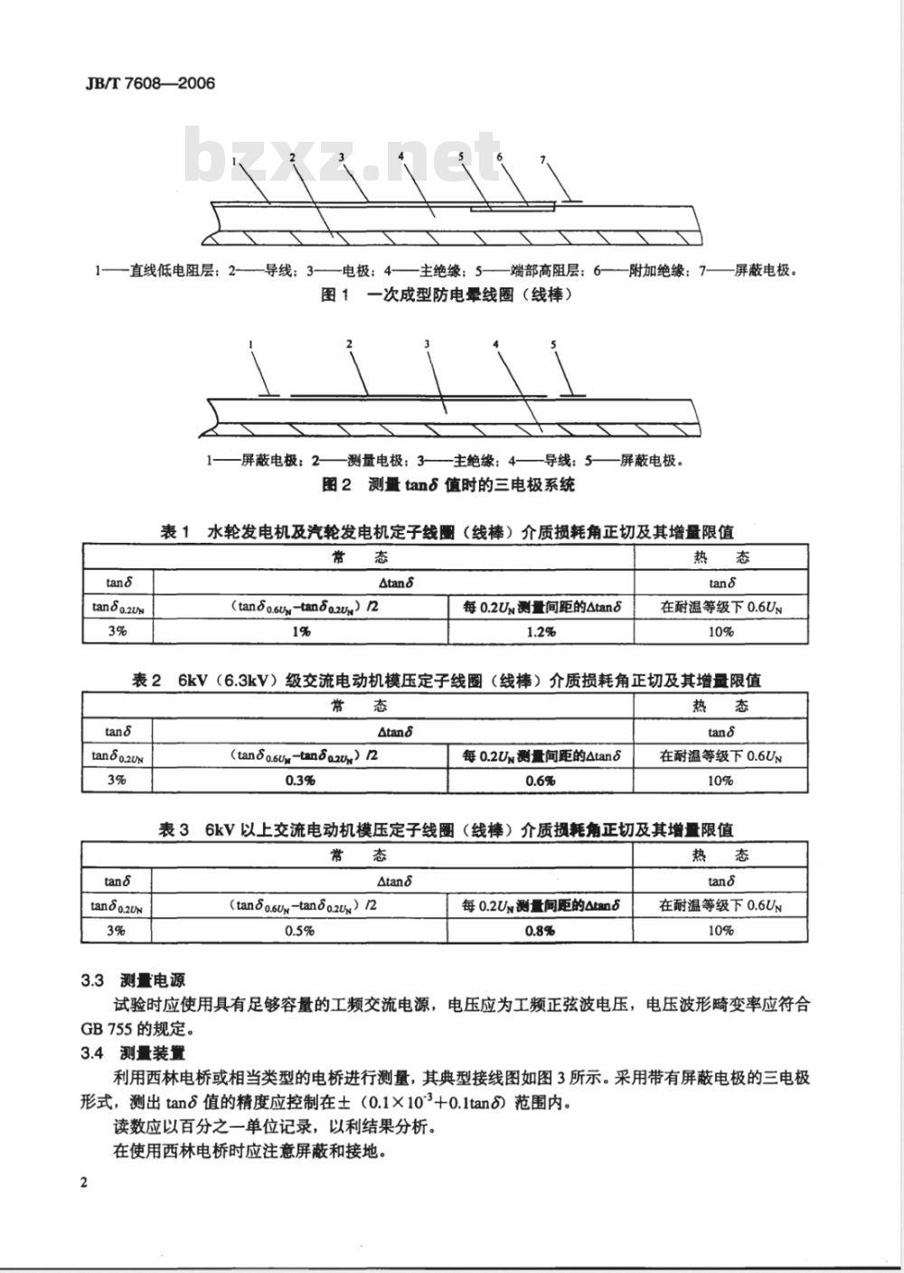 JB/T 7608-2006 测量高压交流电机线圈介质损耗角正切试验方法及限值 JB/T 7608-2006 测量高压交流电机线圈介质损耗角正切试验方法及限值