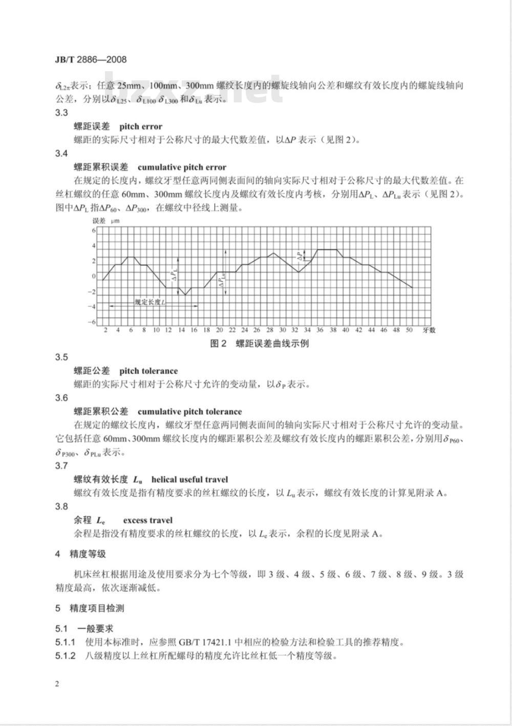 JB/T 2886-2008 机床梯形丝杠、螺母 技术条件 JB/T 2886-2008 机床梯形丝杠、螺母 技术条件