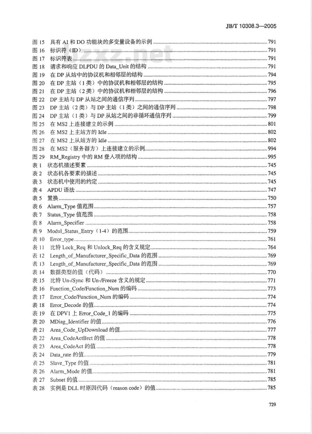 JB/T 10308.3-2005 测量和控制数字数据通信工业控制系统用现场总线 类型3：PROFIBUS规范