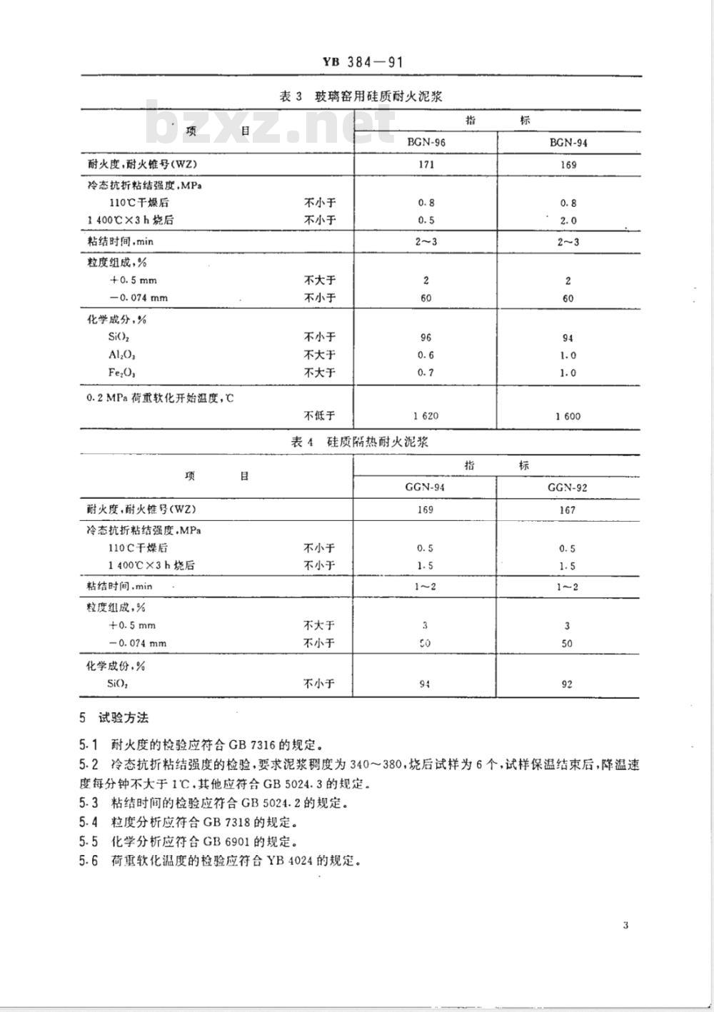 YB 384-1991 硅质耐火泥浆