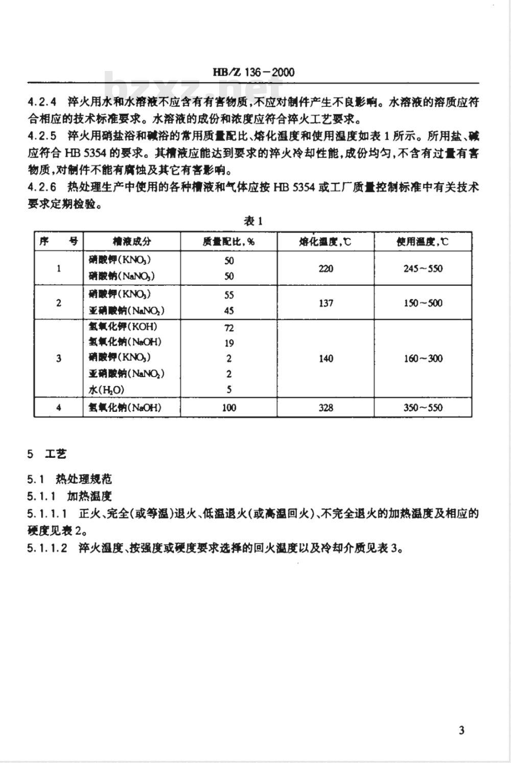 HB/Z 136-2000 航空结构钢热处理工艺