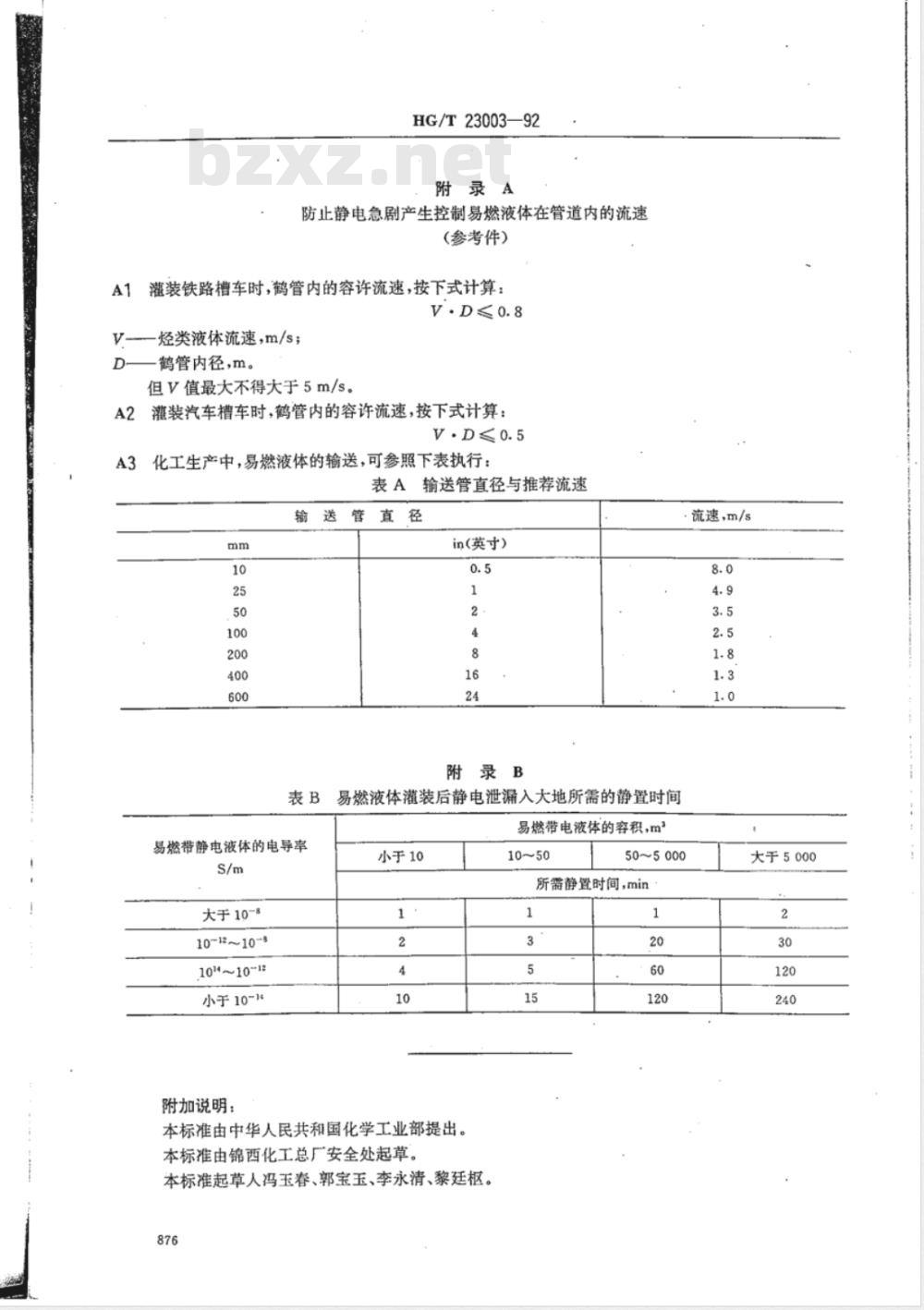 HG/T 23003-1992 化工企业静电安全检查规程