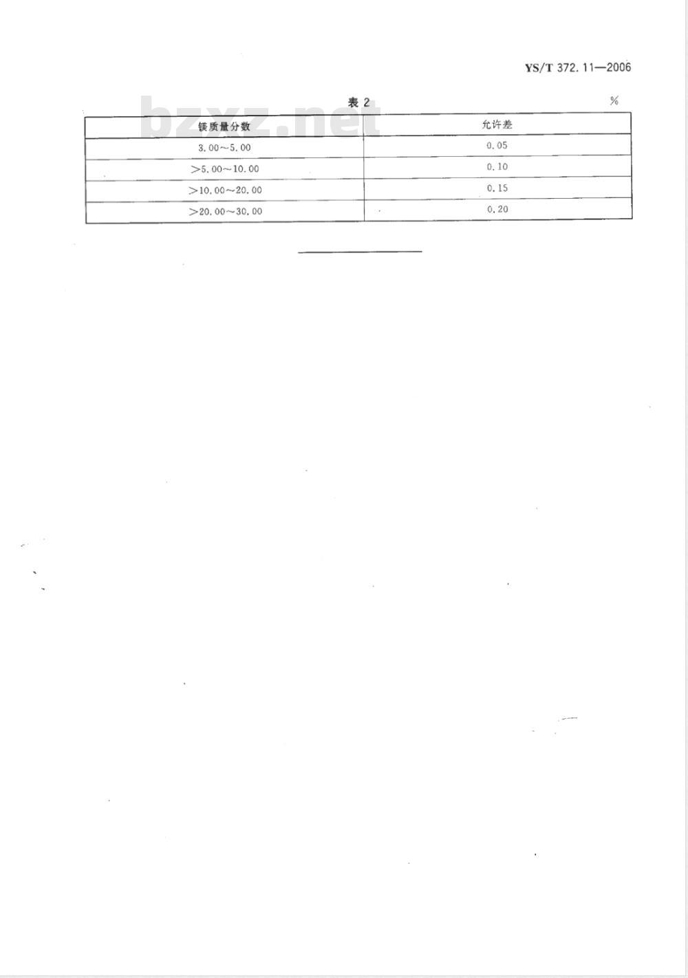 YS/T 372.11-2006 贵金属合金素分析方法 镁量的测定 EDTA 络合滴定法