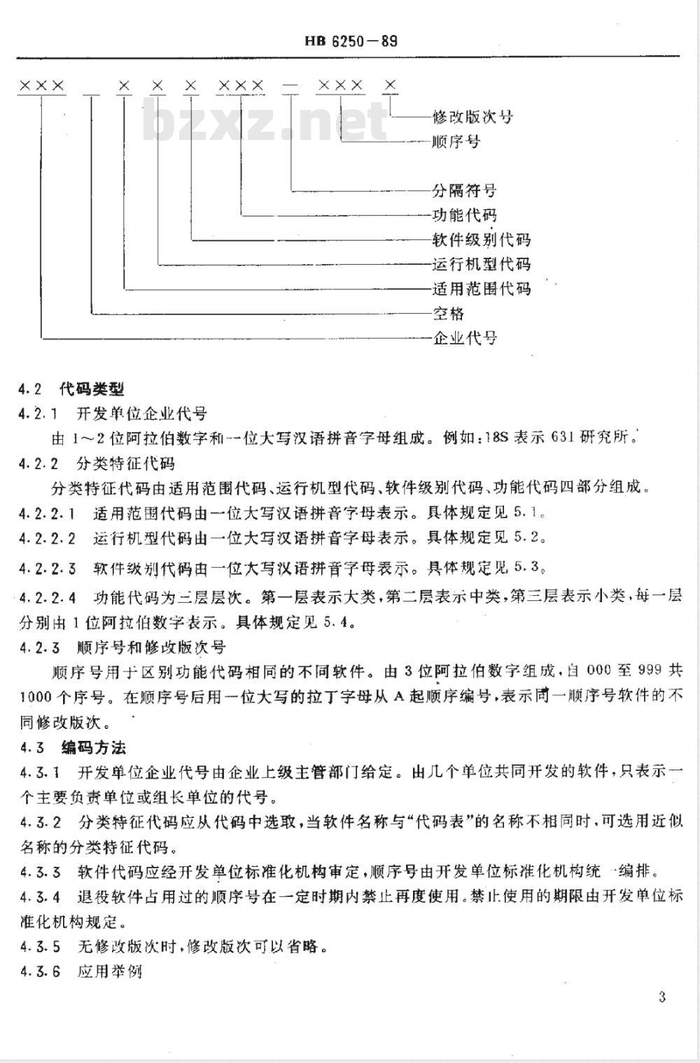 HB 6250-1989 计算机软件分类与代码