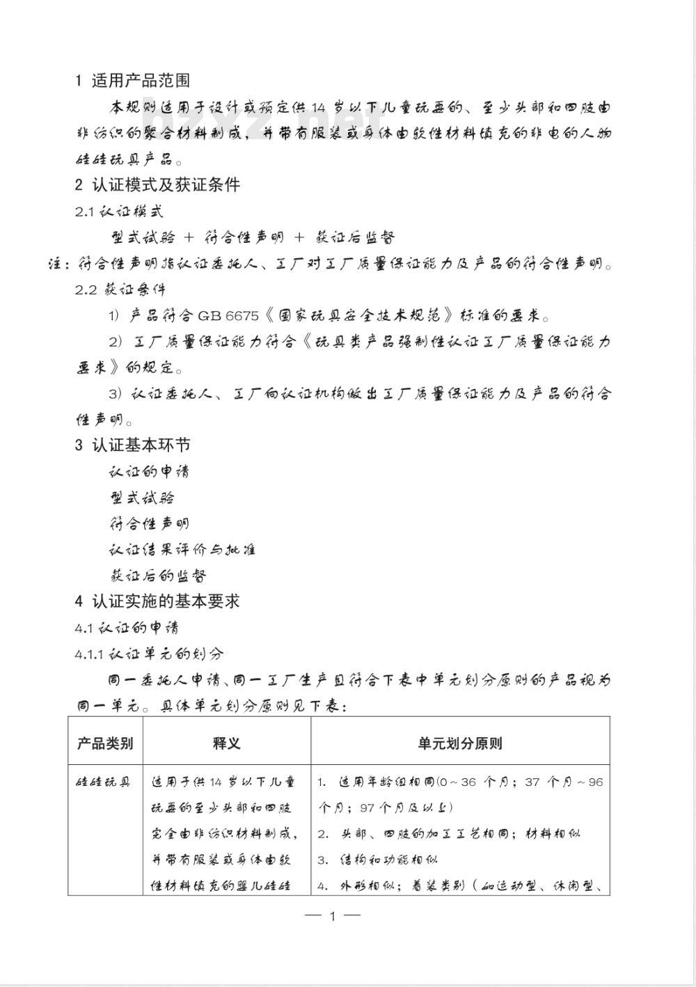 CNCA 13C-073-2006 玩具类产品强制性认证实施规则 娃娃玩具类产品