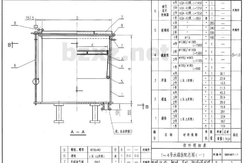 98R401-1 常压密闭水箱