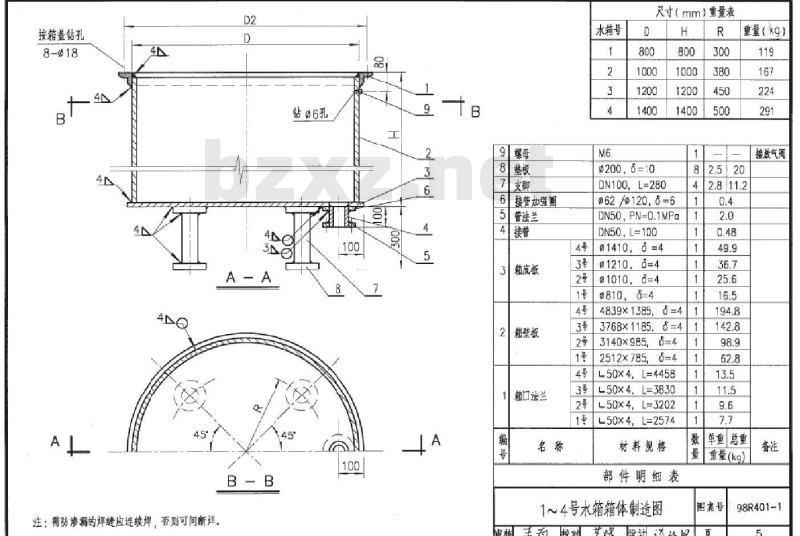 98R401-1 常压密闭水箱