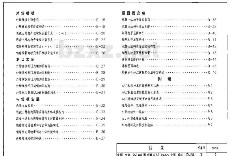 06CG01 蒸压轻质砂加气（AAC）混凝土块材及板材连接构造