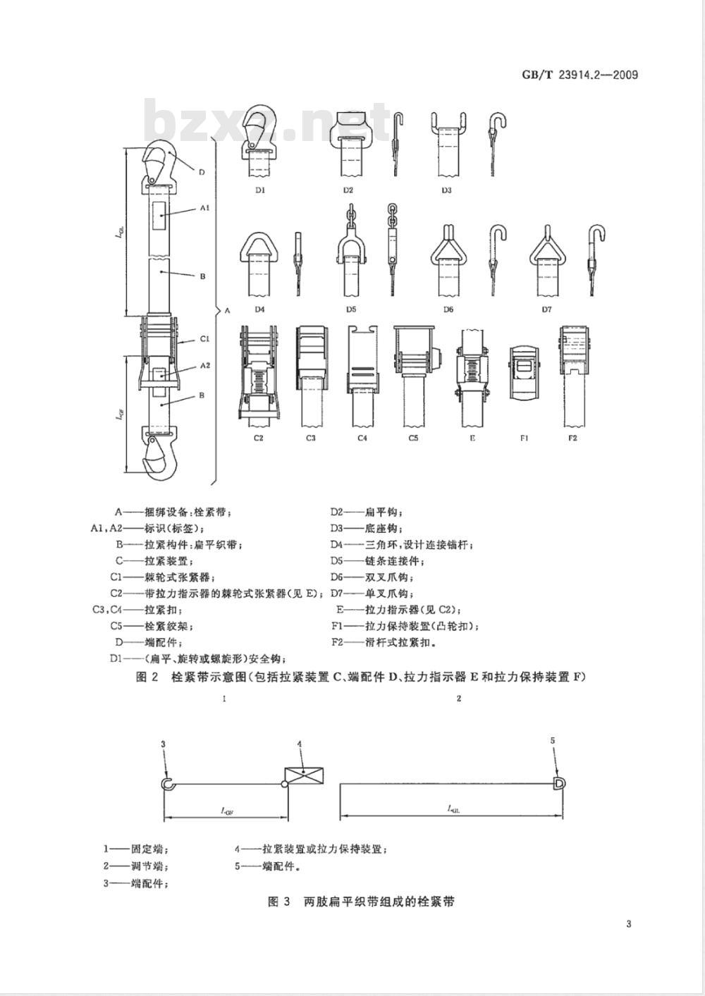 GB/T 23914.2-2009 道路车辆装载物固定装置 安全性　第2部分：合成纤维栓紧带总成