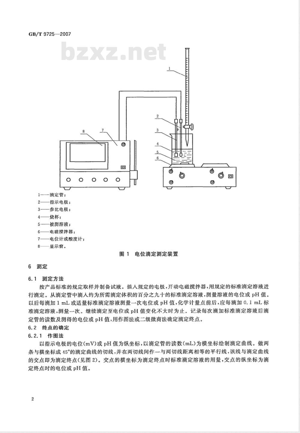 GB/T 9725-2007 化学试剂 电位滴定法通则