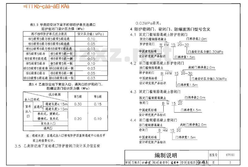 07FJ03 防空地下室建筑设计示例