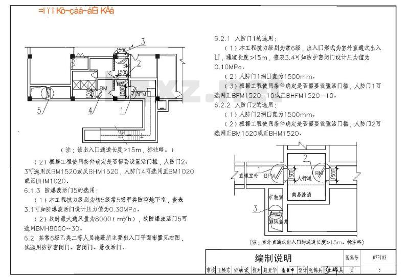 07FJ03 防空地下室建筑设计示例