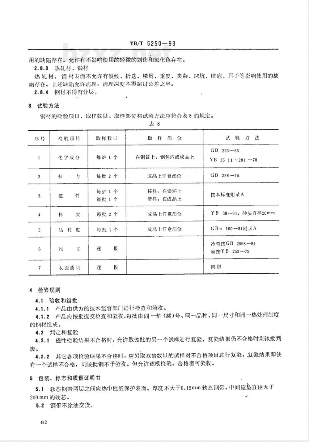 YB/T 5250-1993 电真空器件用无磁不锈钢0Cr16Ni14