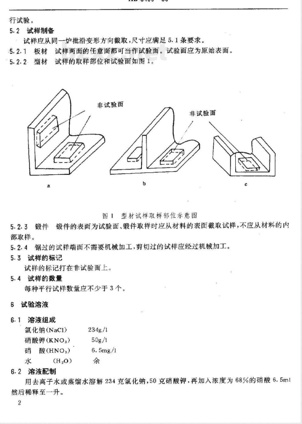 HB 5455-1990 铝合金剥层腐蚀试验方法