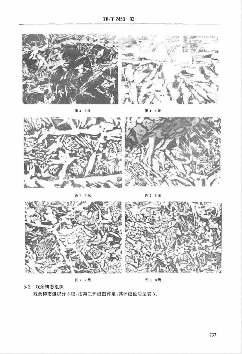 TB/T 2450-1993 ZG230-450铸钢金相检验