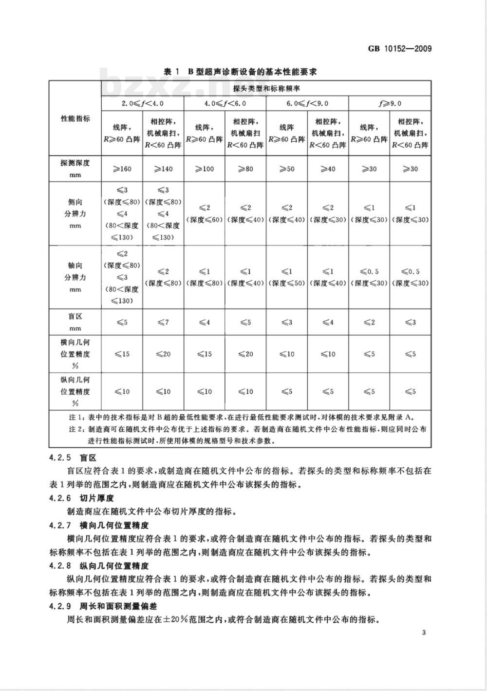 GB 10152-2009 B型超声诊断设备