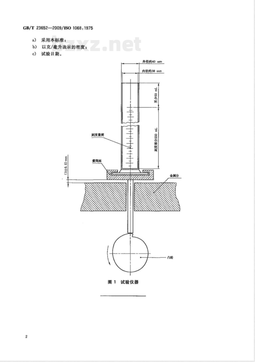 GB/T 23652-2009 塑料 氯乙烯均聚和共聚树脂 振实表观密度的测定
